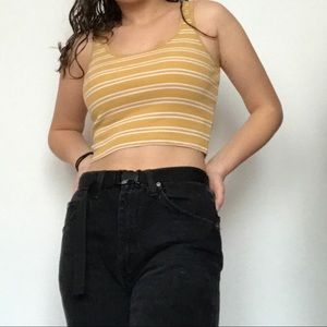 Yellow stripped Brandy Melville tank top